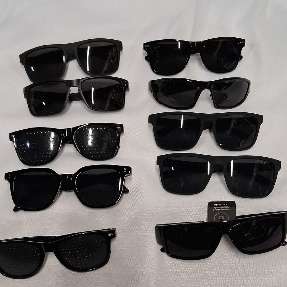 10 Pair Mens Stylish Black Sunglasses Collection